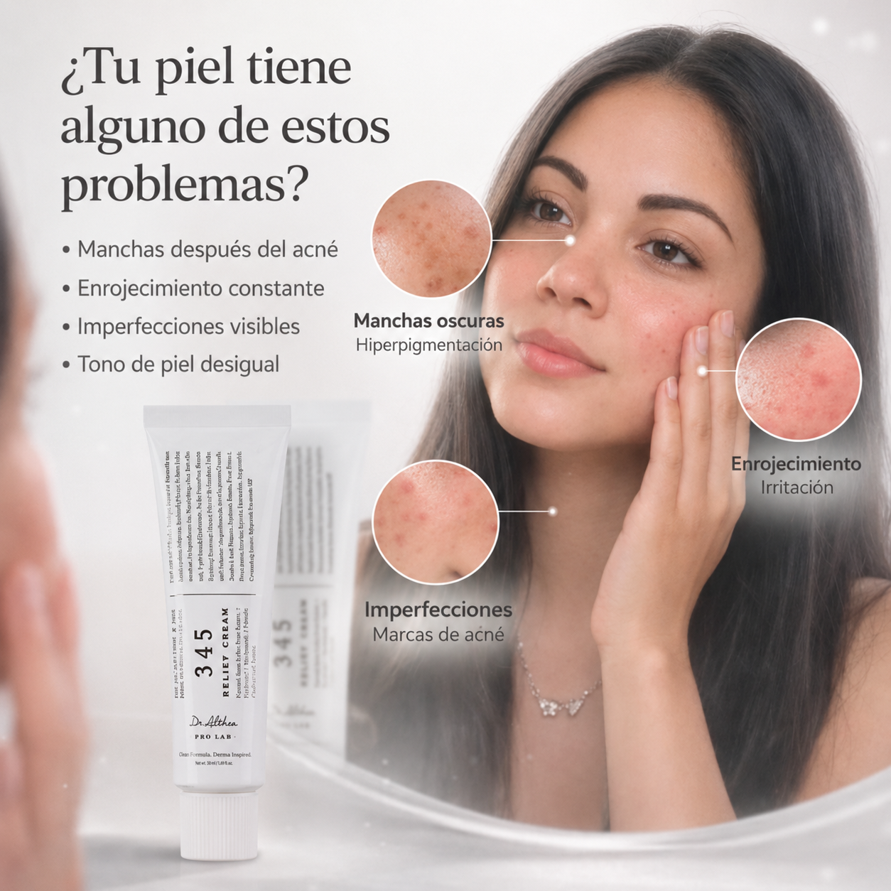 DR. ALTHEA 345 Crema Reparadora de acne 🚫 Sin ácidos agresivos ⏱️ Resultados visibles de 1- 3 meses 🧬 Formulado para piel rica en melanina
