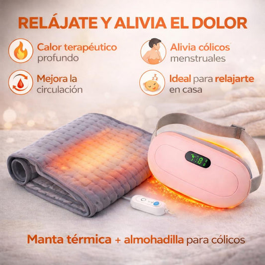MANTA TERMICA y ALMOHADILLA PARA COLICOS