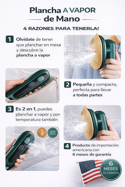 Plancha a Vapor Portatil de Mano