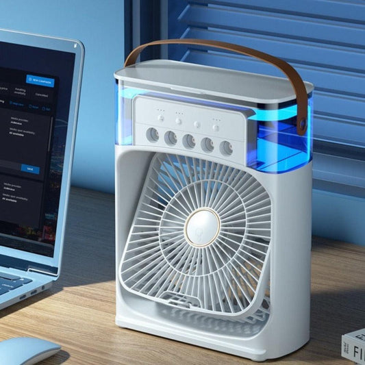 Mini Ventilador Aire Acondicionado Led