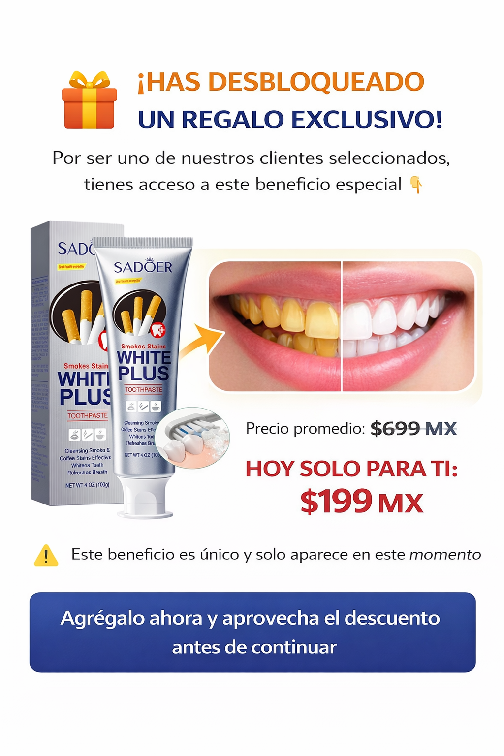Blanqueador Dental Menta Eficiente