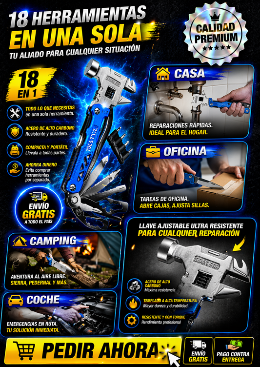 Martillo Tactico Multifuncional Camping