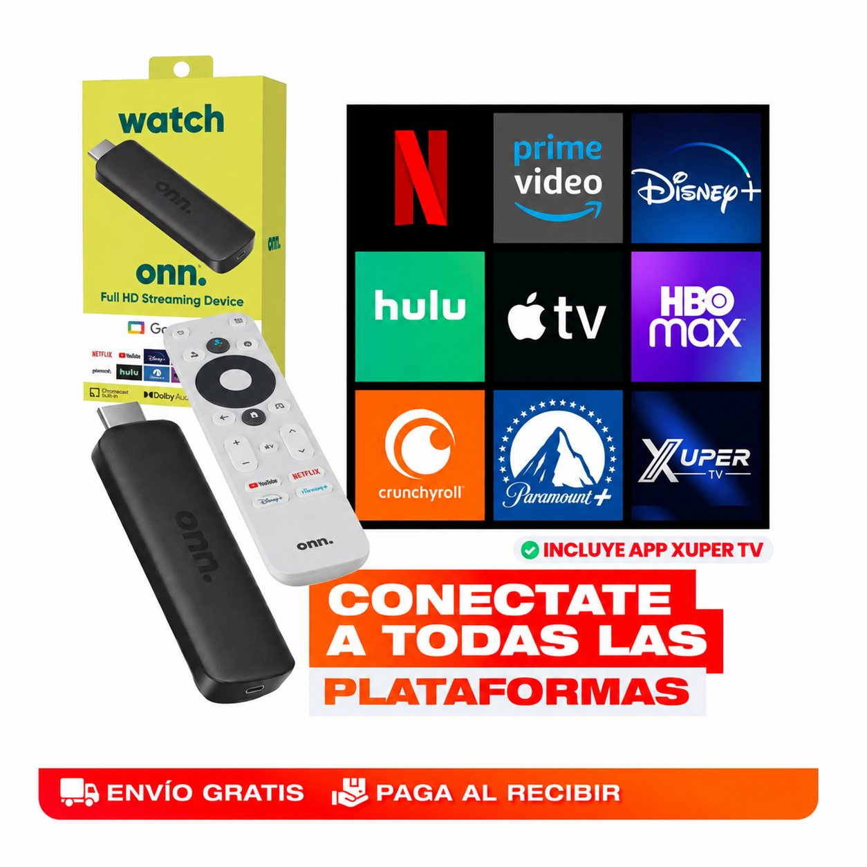 CONVERTIDOR SMART TV DE GOOGLE CON CONTROL REMOTO (Incluye XUPER TV) 🔵
