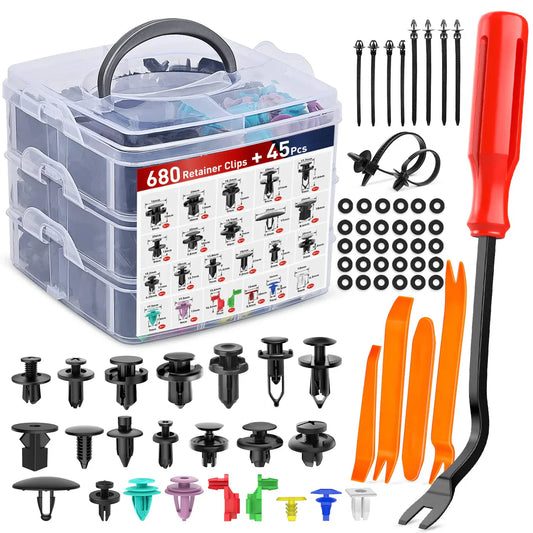 Kit 925 pcs Grapas Automotrices Parachoq