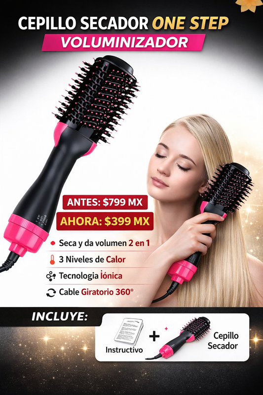 CEPILLO SECADOR ONE STEP VOLUMINIZADOR
