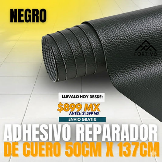 Rollo Cuero Reparador Autoadhesivo Negro
